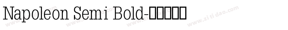Napoleon Semi Bold字体转换